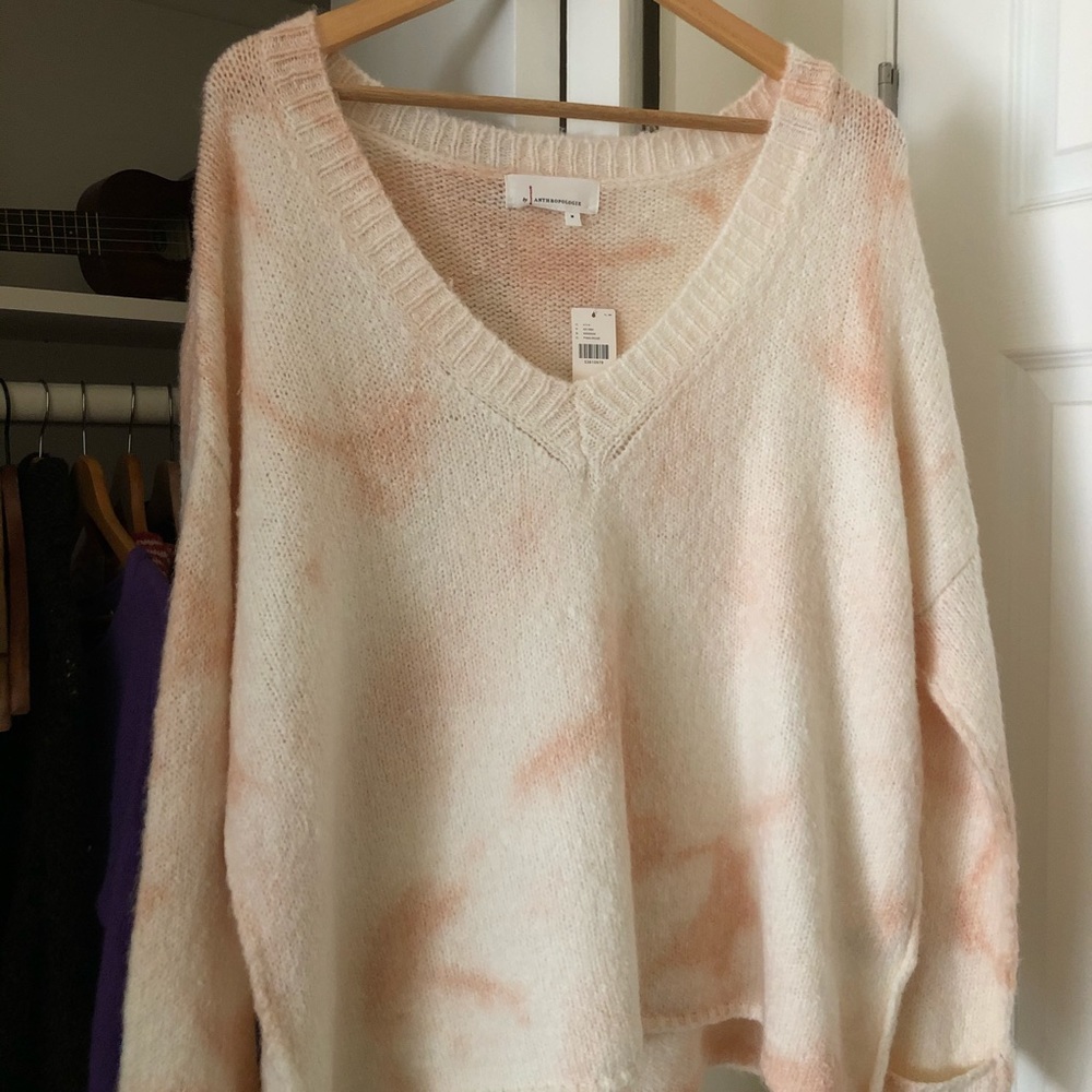 Anthropologie v neck sweater NWT